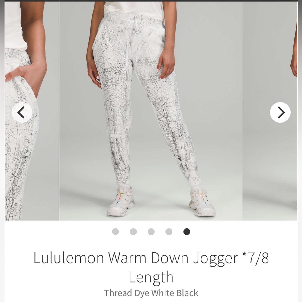 lululemon athletica Thread Dye Jogger - White Black